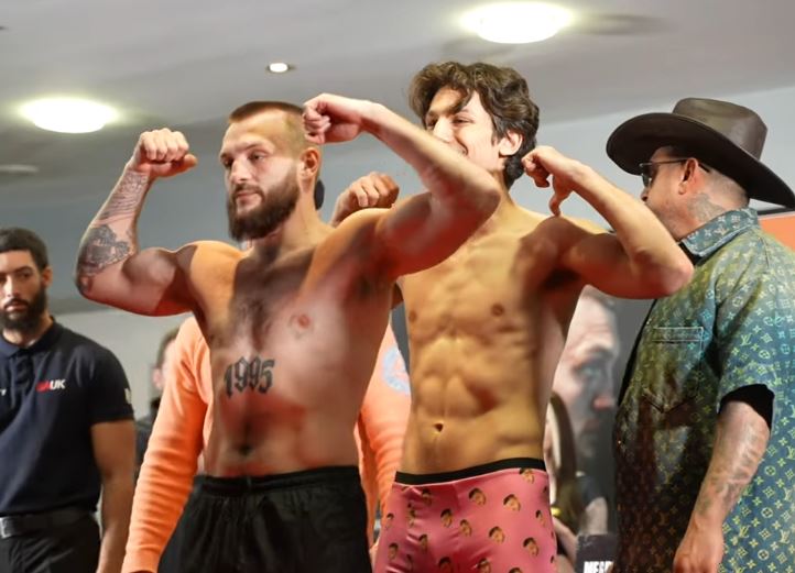 MF & DAZN X Series 005: Jay Swingler vs NichLmao fight weigh in photo