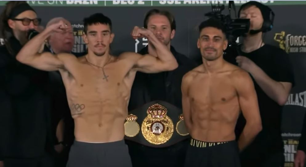 Mick Conlan and Jordan Gill weigh in December 1 2023