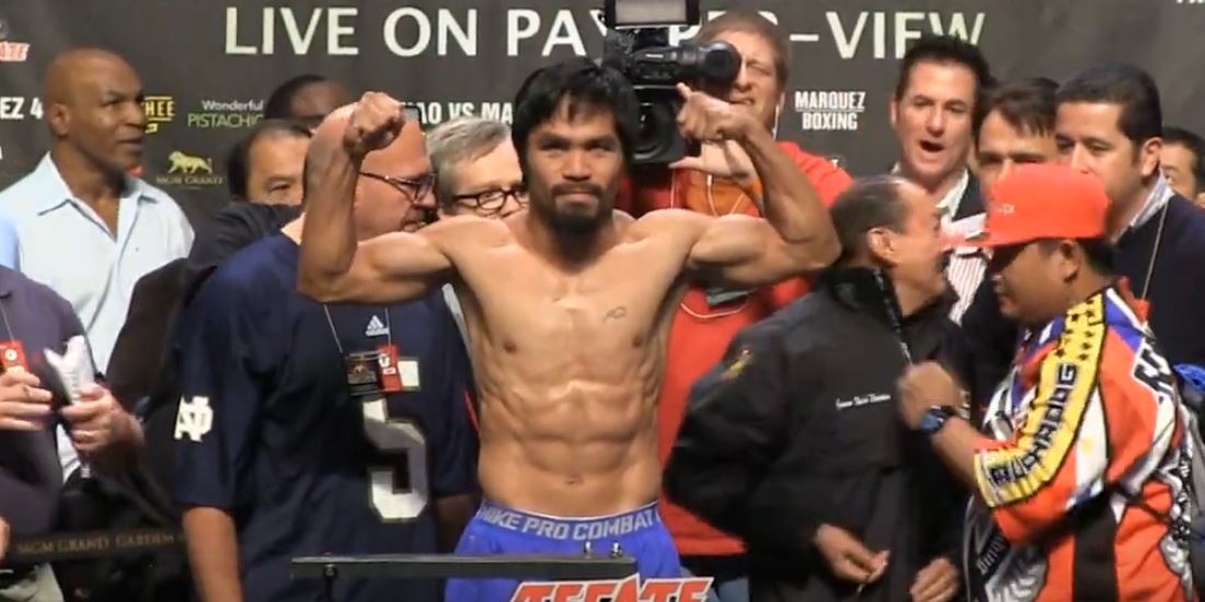Manny Pacquiao vs Juan Manuel Marquez 4 weigh in