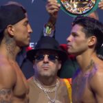 Champion Mario Barrios and Ryan Garcia intense face off