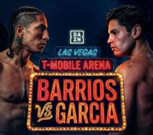 Barrios vs Garcia boxing match poster