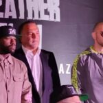 Floyd Mayweather vs. John Gotti III Mexico press conference photo
