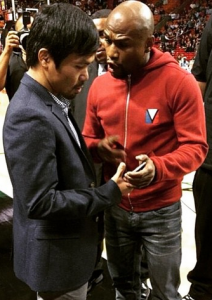 Manny Pacquiao and Floyd Mayweather meet