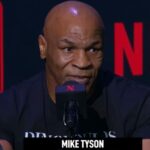 Iron Mike Tyson at Jake Paul Presser