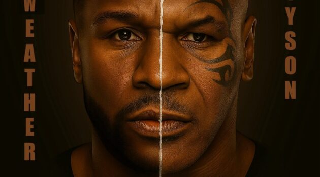 Tyson vs Mayweather fight poster 2026