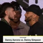 MF and DAZN 017 Simpson vs Aarons face off
