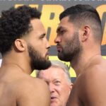 Moses Itauma vs Filip Hrgovic staredown after weigh in
