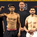Nishant Dev vs Josue Silva fight weigh in photo