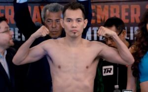 Nonito Donaire flexing muscles