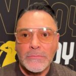 Oscar De La Hoya with glasses on