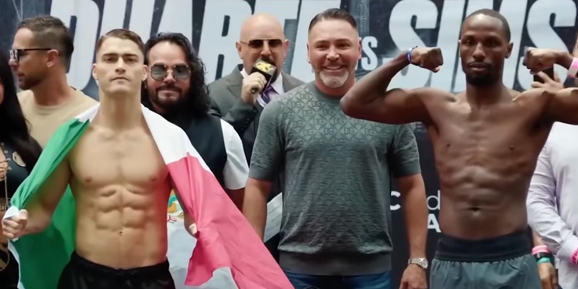 Oscar Duarte vs Kenneth Sims Jr fight weigh in August 2025