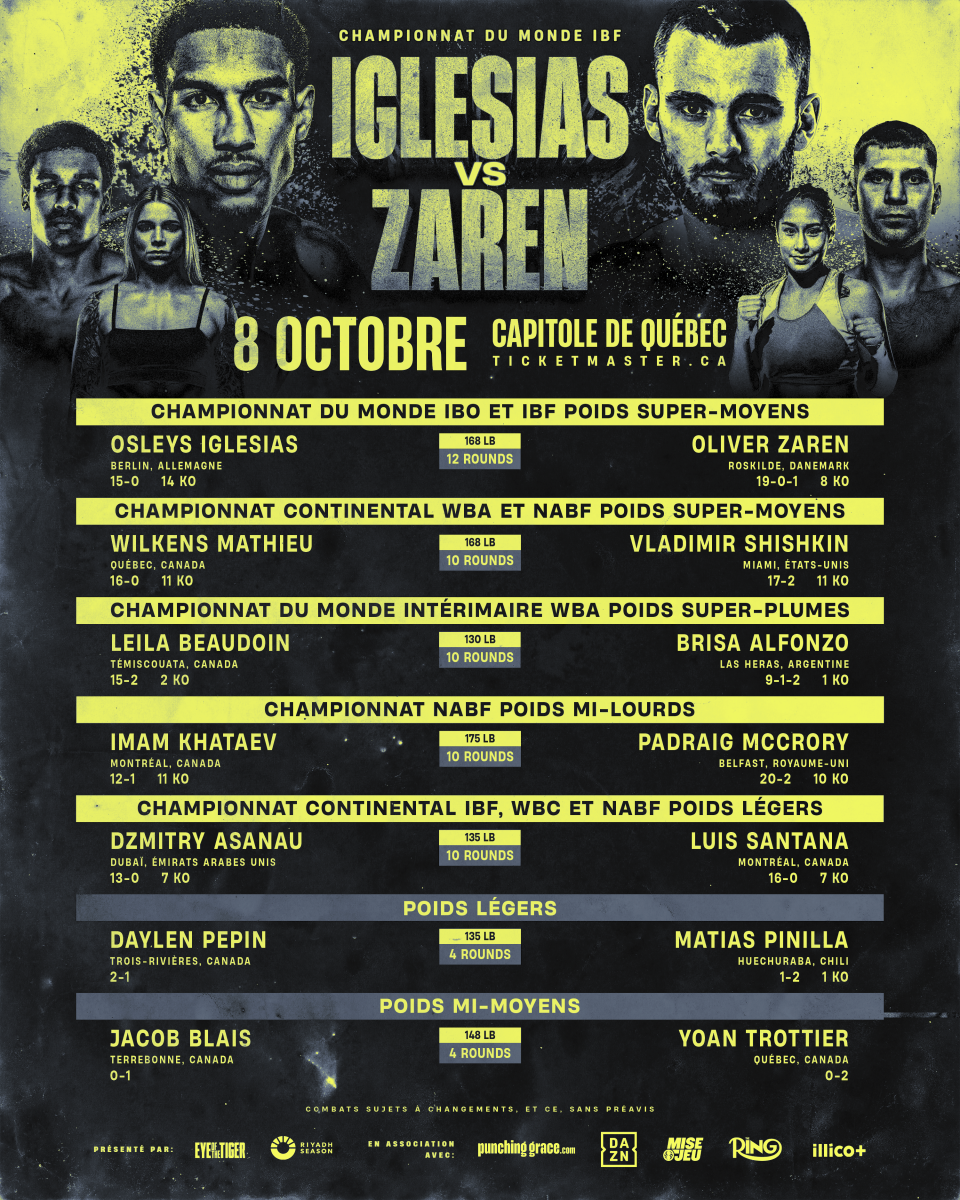 Eye of the Tiger Management poster for October 8 2026