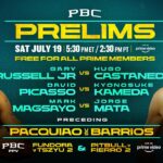 Gary Russell PBC fight Prelims for Pacquiao vs Barrios
