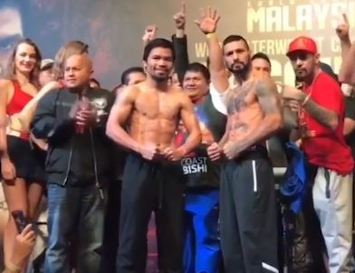 Manny Pacquiao Lucas Matthysse Weigh In Photo