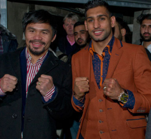 Manny Pacquiao with Amir Khan