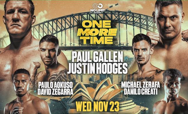 Paul Gallen vs Justin Hodges Fight Poster November 2022