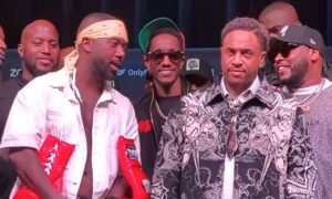Ray J and Orlando Brown at the final presser for their fight