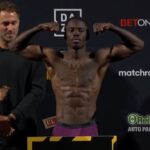 Champion Richardson Hitchins weigh in flexing