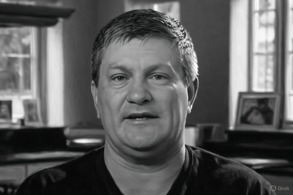 Boxing legend Ricky Hatton black and white photo