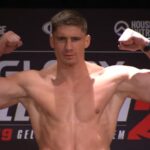 Glory kickboxing champ Rico Verhoeven at weigh in for his fight with Badr Hari
