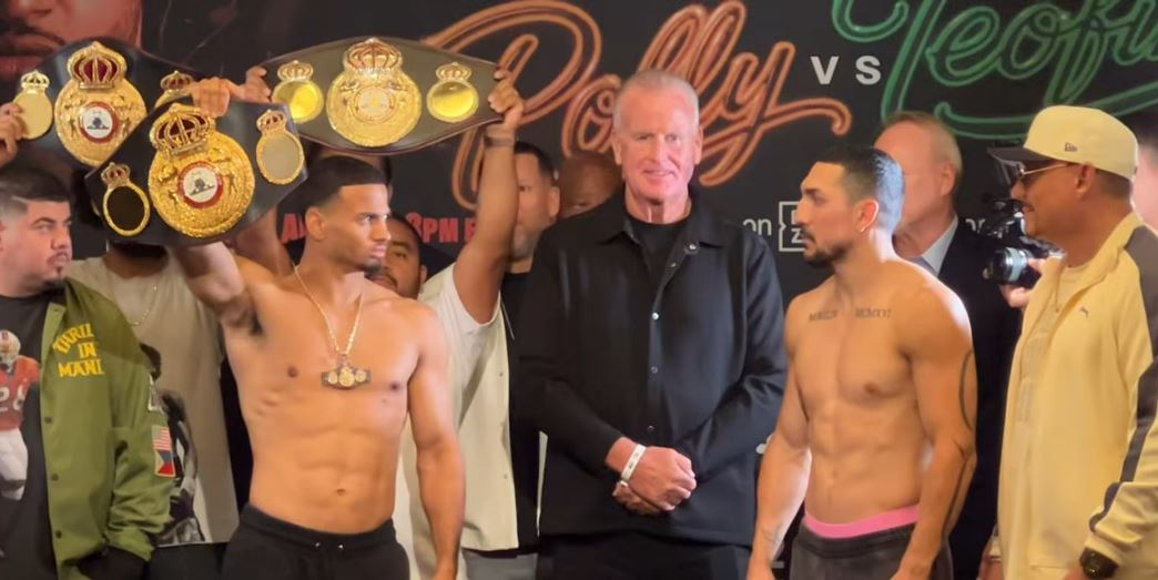 Rolly Romero and Teofimo Lopez fight weigh in face off