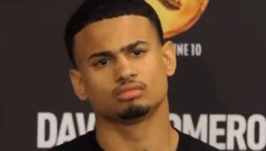 Rolando Rolly Romero at the post fight presser for Tank Davis fight