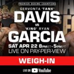 Gervonta Tank Davis vs King Ryan Garcia Weigh in stream April 21
