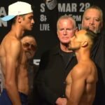 WBC light welterweight championship Sebastian Fundora vs Keith Thurman weigh in