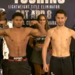 Shakur Stevenson vs Shuichiro Yoshino Fight Weigh In April 2023