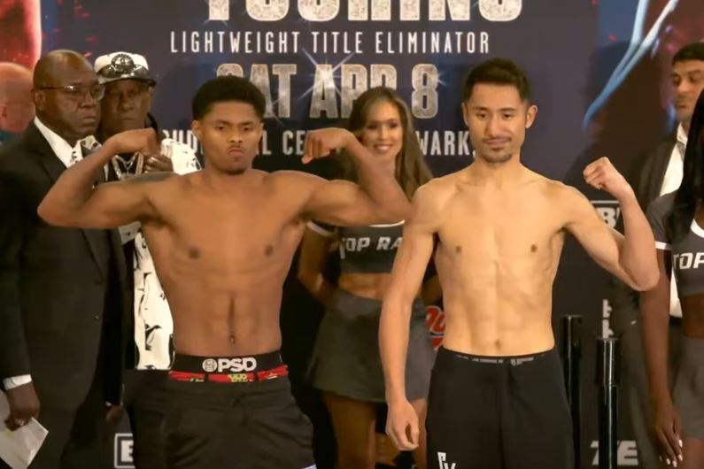 Shakur Stevenson vs Shuichiro Yoshino Fight Weigh In April 2023