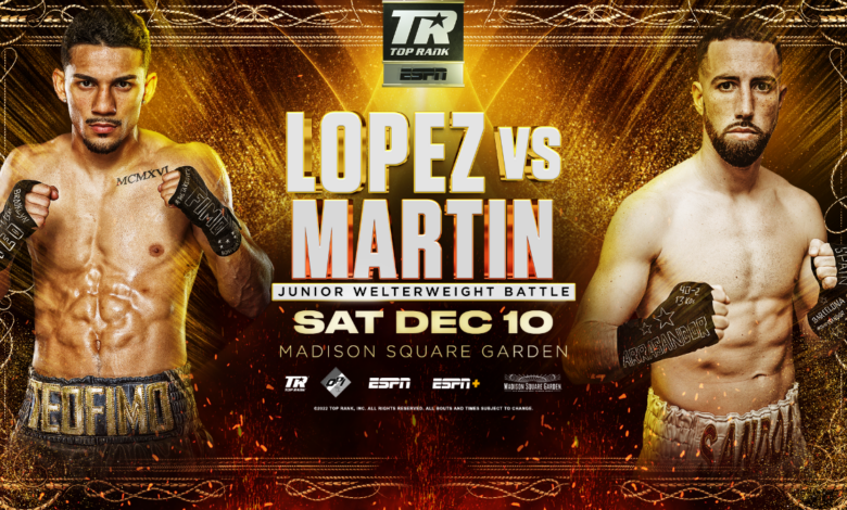 Teofimo Lopez vs Sandor Martin Fight Poster December 10
