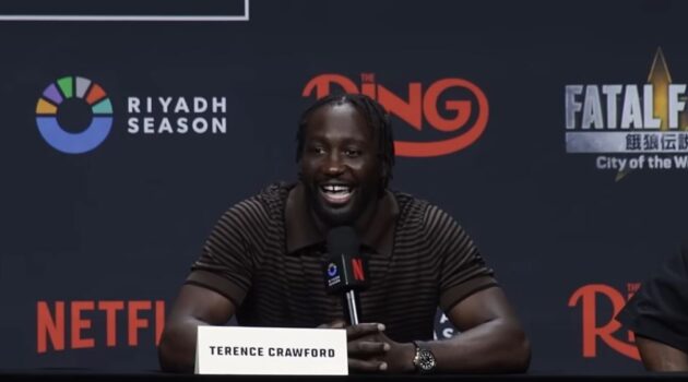 Terence Crawford at Canelo Presser