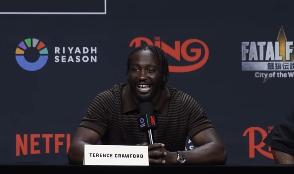 Terence Crawford at Canelo Presser