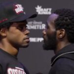 Errol Spence and Terence Crawford intense staredown before fight
