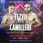 tim tszyu vs joel camilleri poster