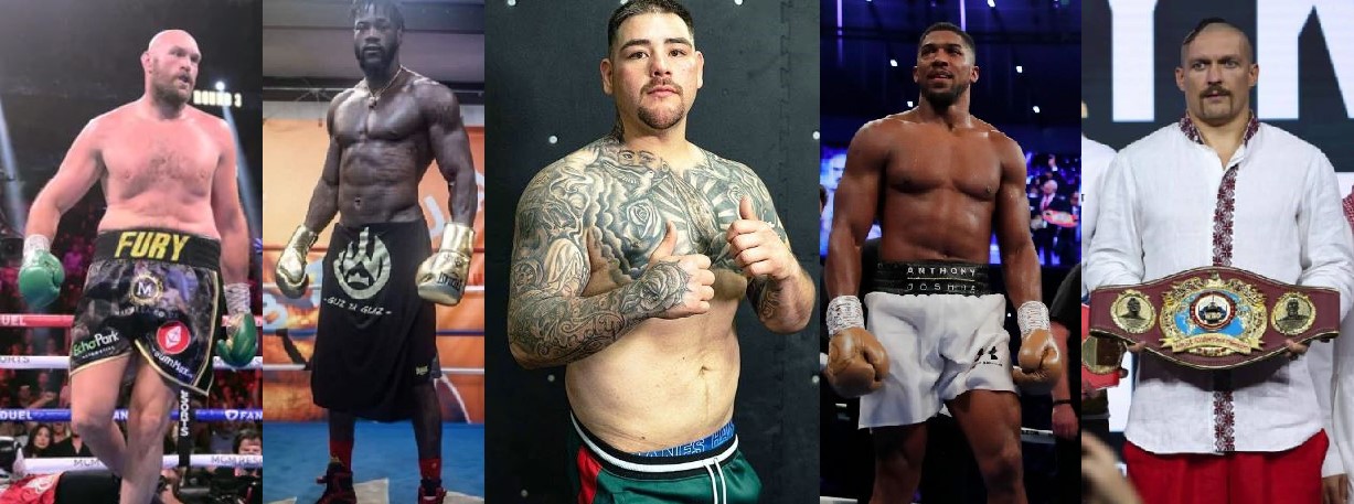 Tyson Fury Deontay wilder Andy Ruiz Anthony Joshua Oleksander Usyk Photos