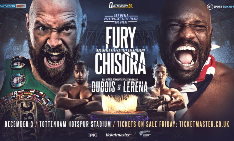 Tyson Fury vs. Derek Chisora Fight Poster December 3rd