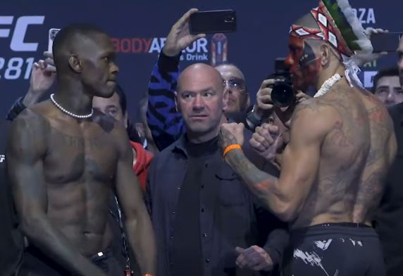 UFC 281: Israel Adesanya vs. Alex Pereira Fight weigh in face off