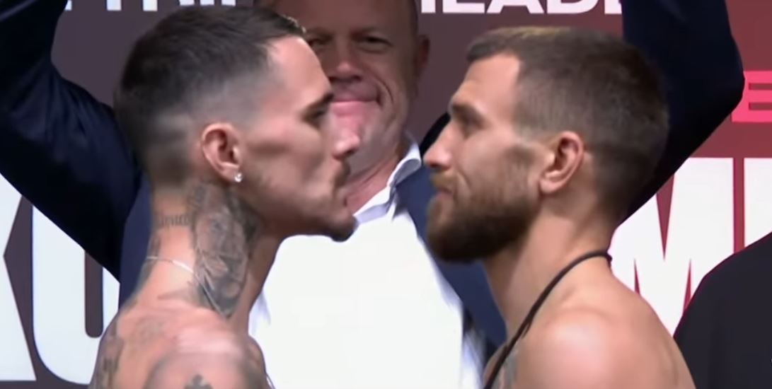 George Kambosos and Vasyl Lomachenko fight face off