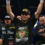 Vergil Ortiz raised hands after stopping Erickson Lubin