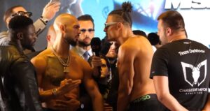 Misfits boxing Tate vs DeMoor weigh in