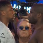 Anthony Joshua versus Daniel Dubois weigh in face off