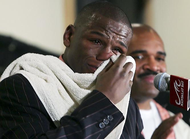 mayweather crying