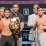 Murodjon Akhmadaliev vs Ronny Rios fight weigh in