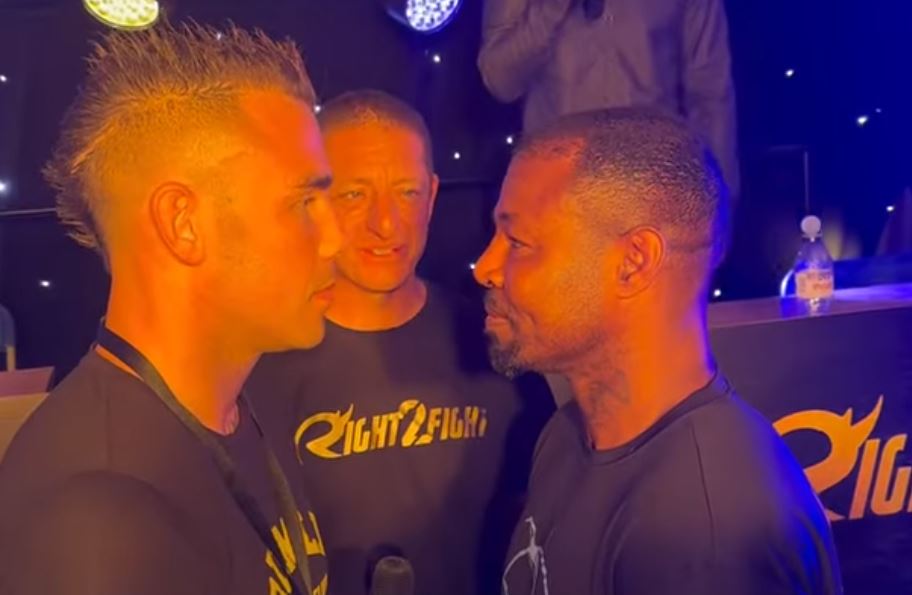 Sugar Shane Mosley vs Matt Floyd staredown