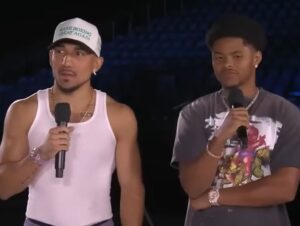 Teofimo Lopez and Shakur Stevenson side by side