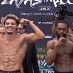 Champion Xander Zayas and Boots Ennis make weight for their 154 pound title fight