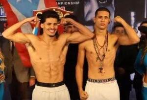 Xander Zayas and Jorge Garcia fight weigh in July 25
